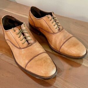 Cole Haan Williams Cap Toe Oxford Dress Shoes - Light Tan (Blonde) U.S. Size 9 M